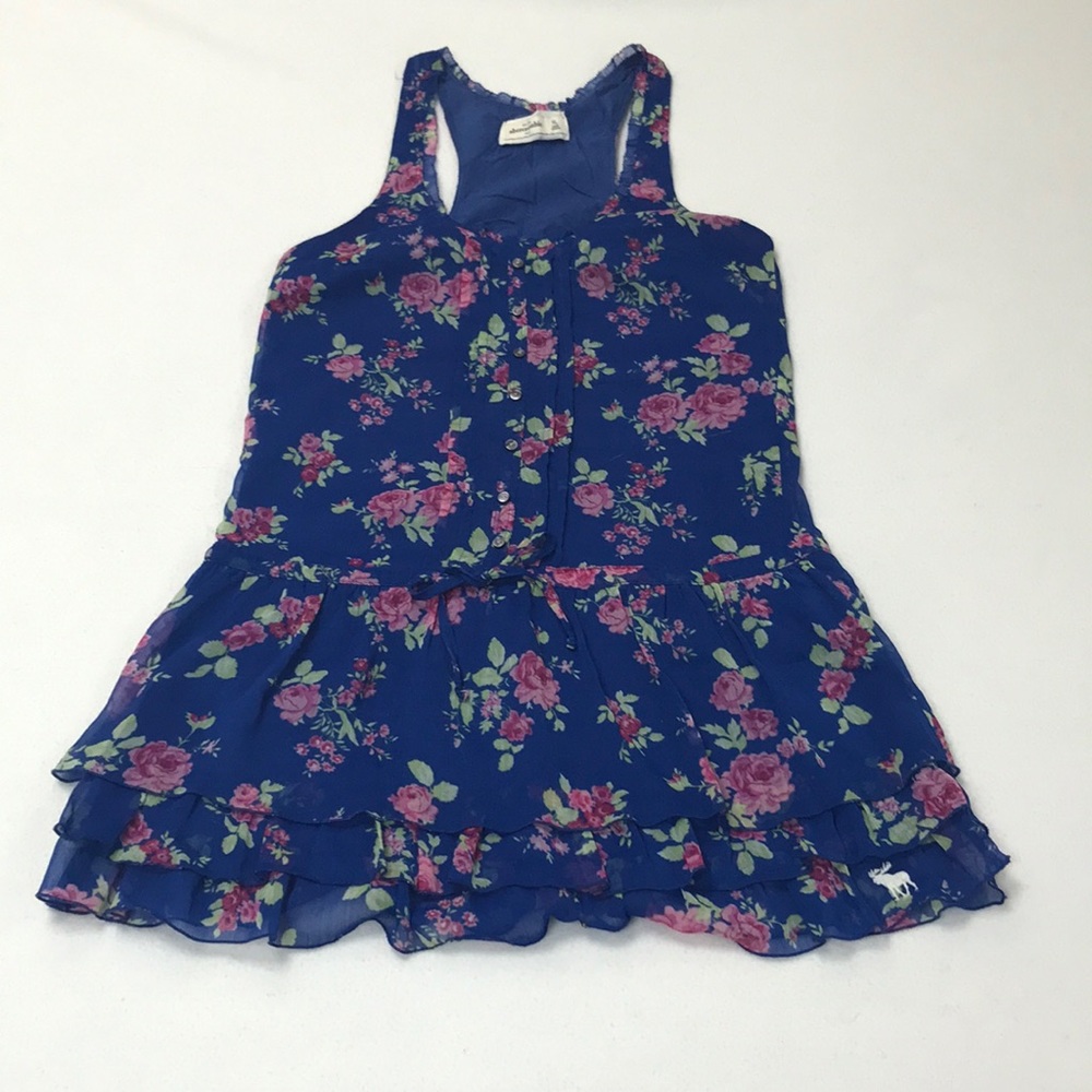 Abercrombie kids blue floral dress